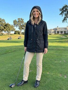Ralph Lauren Polo Golf Black Hooded Jacket Size Small
